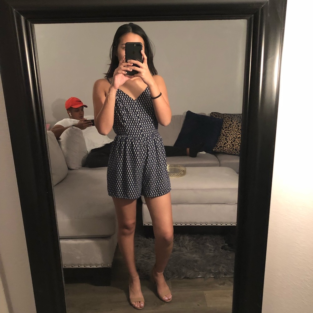 Navy blue romper